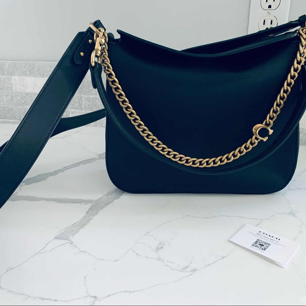 New coach leather hobo bag
